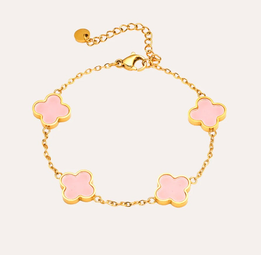 Baby pink Clover Bracelet
