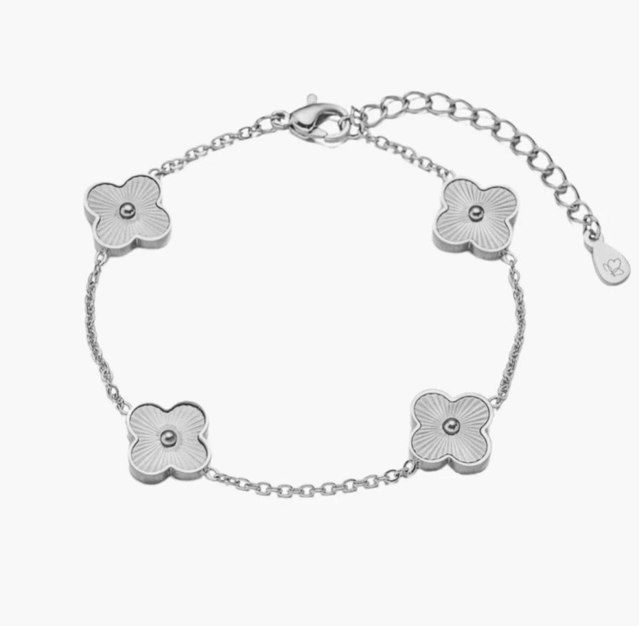 Gold & Silver Clover Bracelet