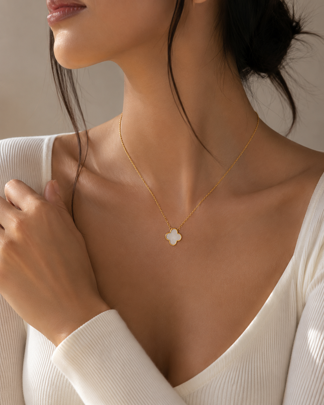 White Clover Necklace