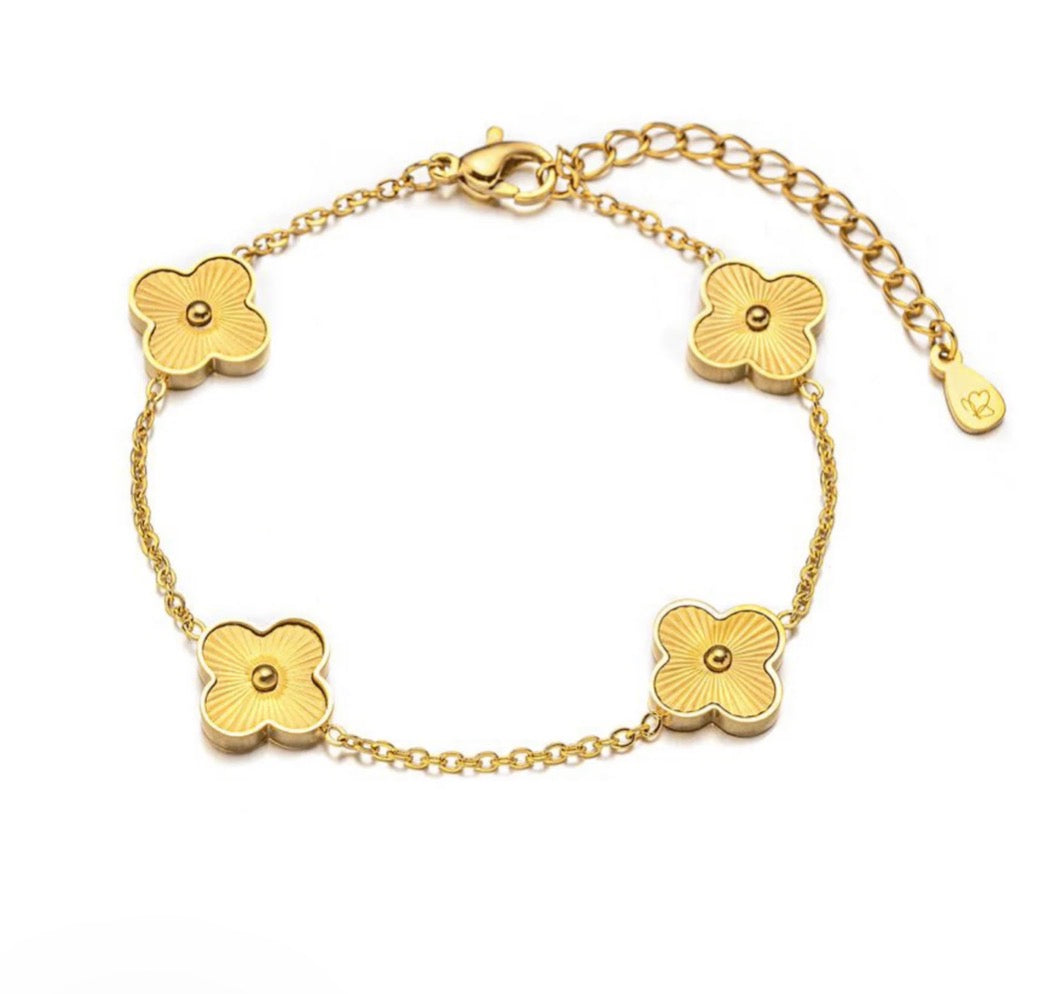 Gold & Silver Clover Bracelet