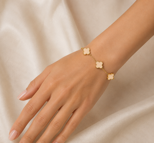 Beige Clover Bracelet