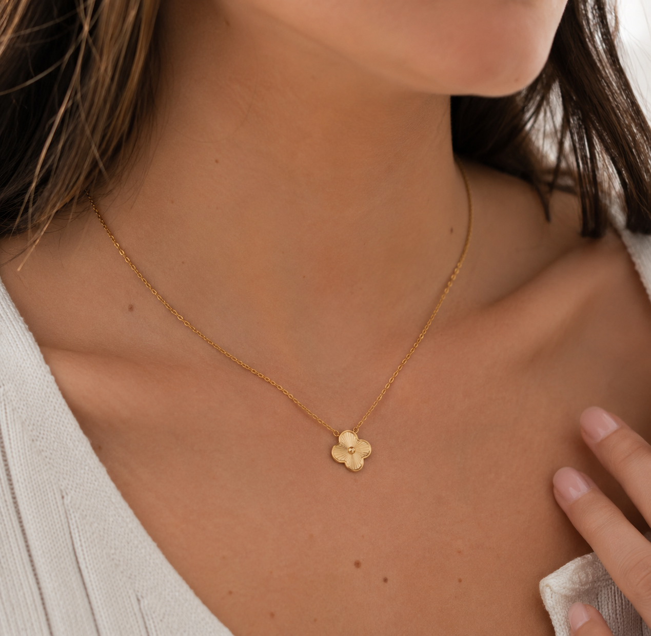 Gold Clover Necklace